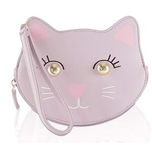 LUV BETSEY Lavender LBKIIT Cat-Shaped Coin Purse